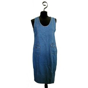 Denim Shift Dress Medium Wash Size M
